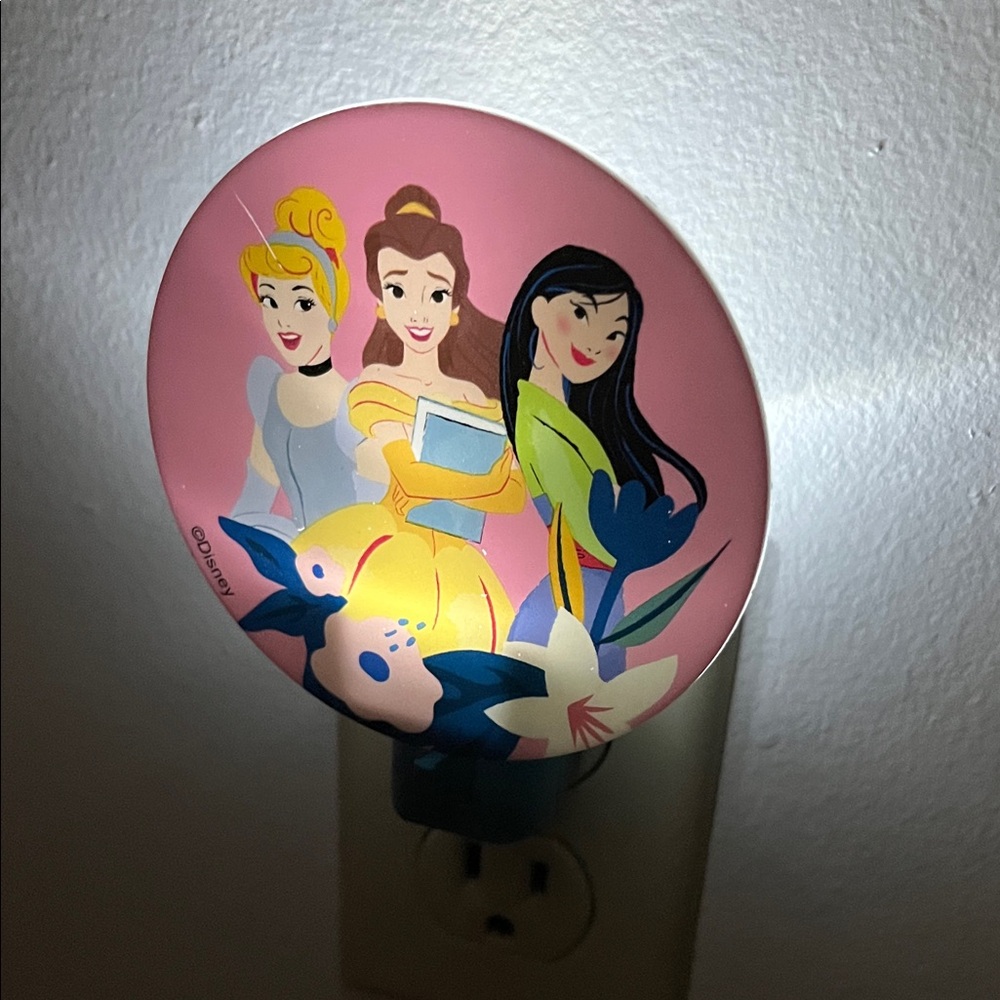 Disney Princess Pink Wall Plug In Night Light